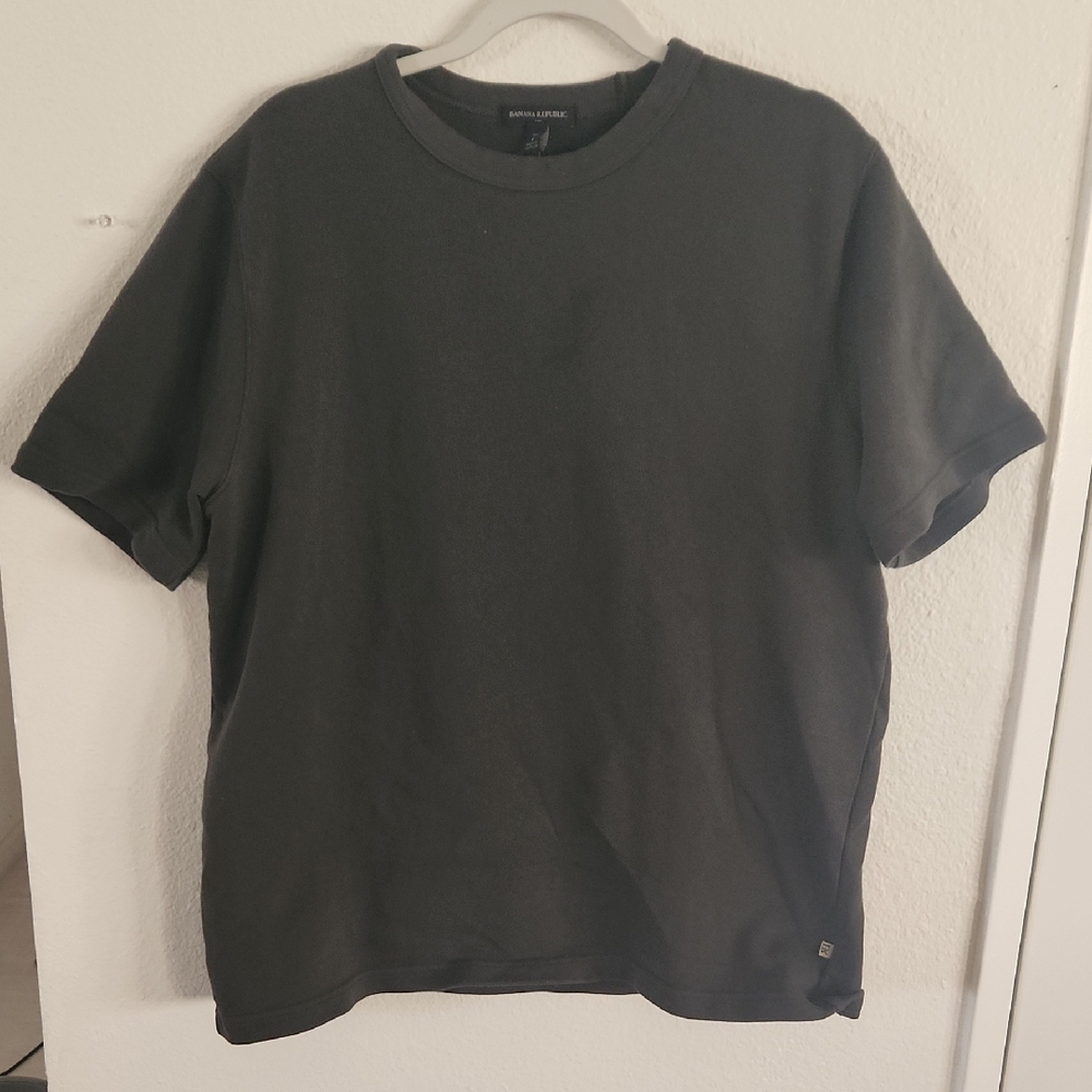 Banana Republic Men's Charcoal Crew Neck Short Sleeve Tee